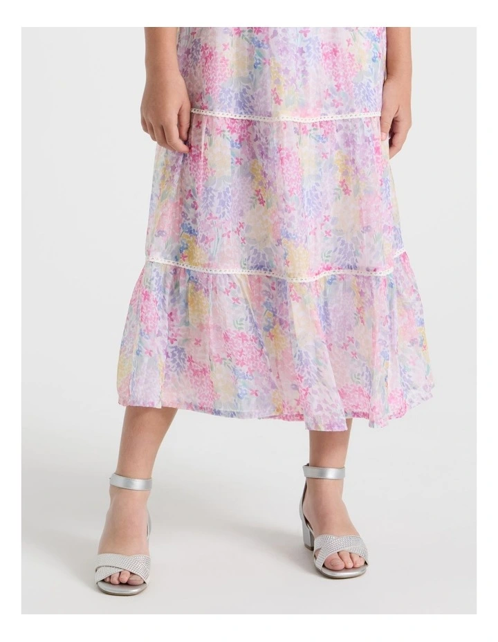 Genevieve Senior Maxi Dress with Tiered Skirt in Assorted image 3