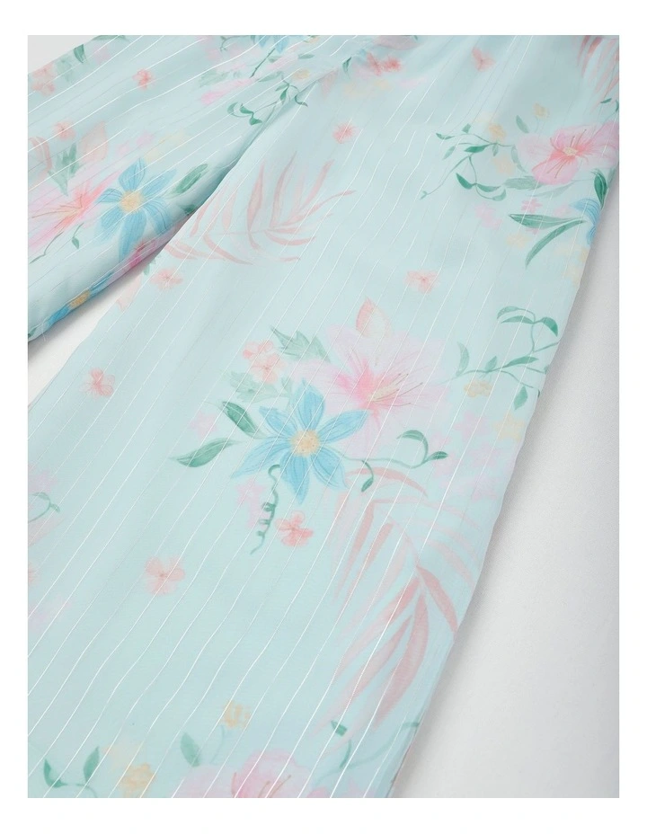 Polly Junior Puff Sleeve Jumpsuit in Blue image 4