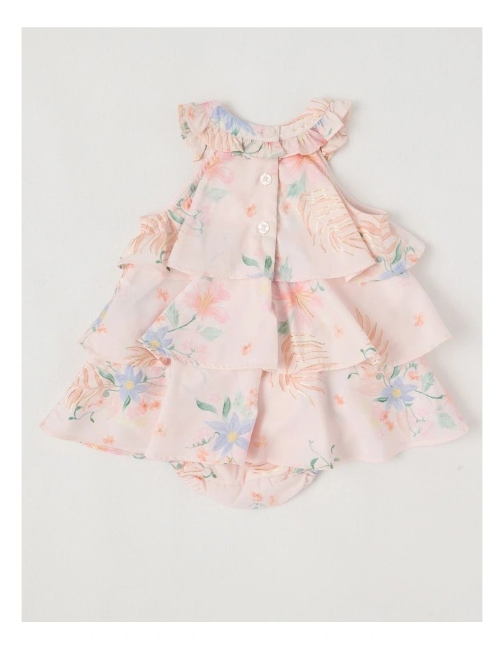 Ginger Newborn Tiered Romper in Pink image 3
