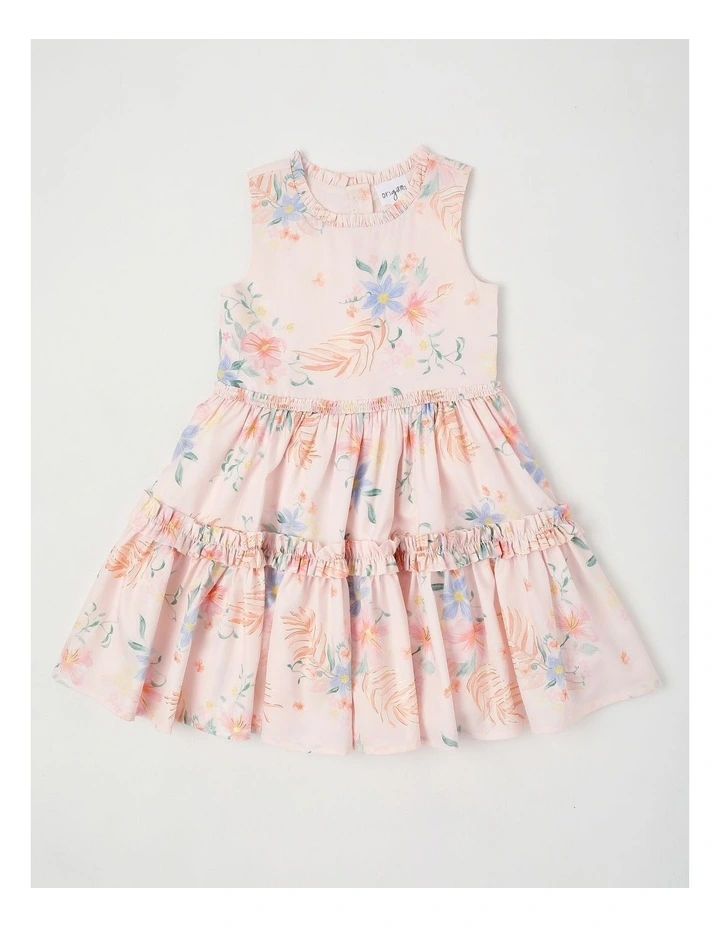 Rita Junior Tiered Dress in Pink image 1