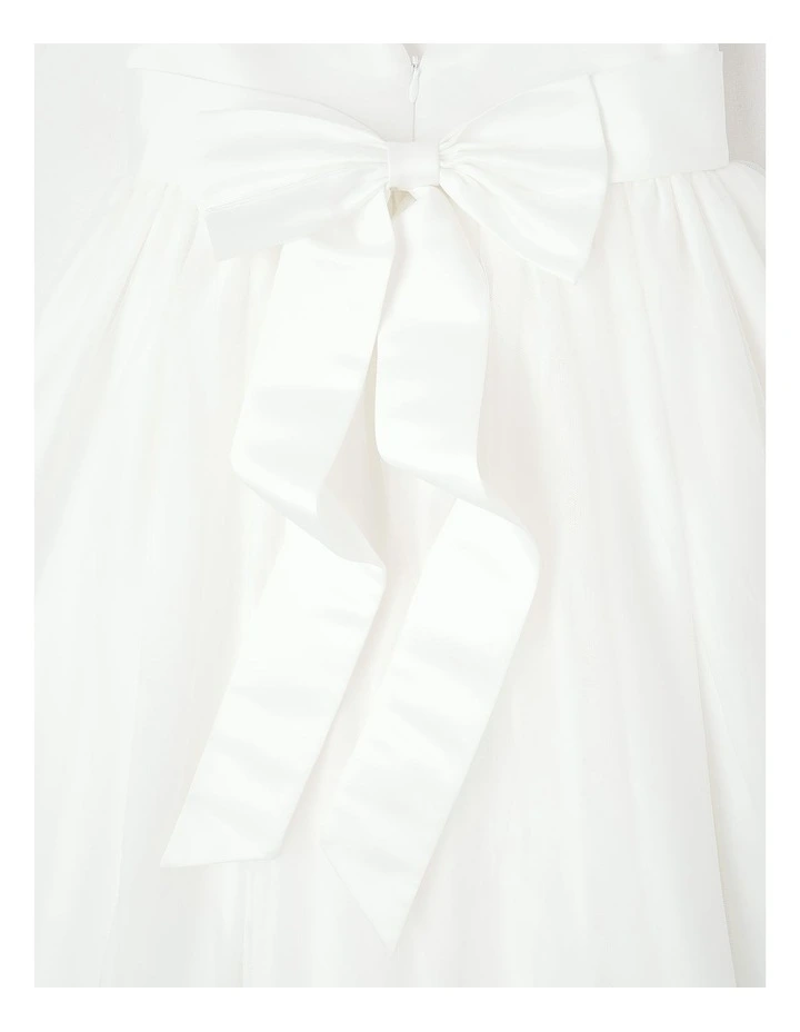 'Origami Collection' Magnolia Junior Bow Dress in White image 5