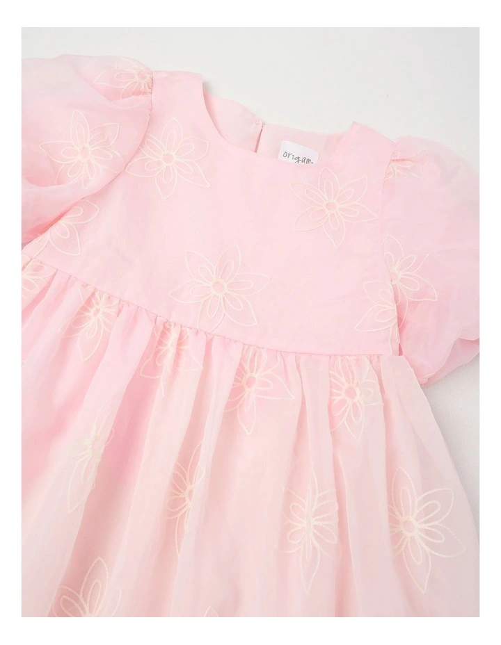 Maddy Junior Drop Waist Dress in Pink image 2