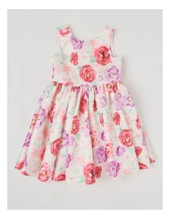 Daisy Junior Satin Twill Dress in White