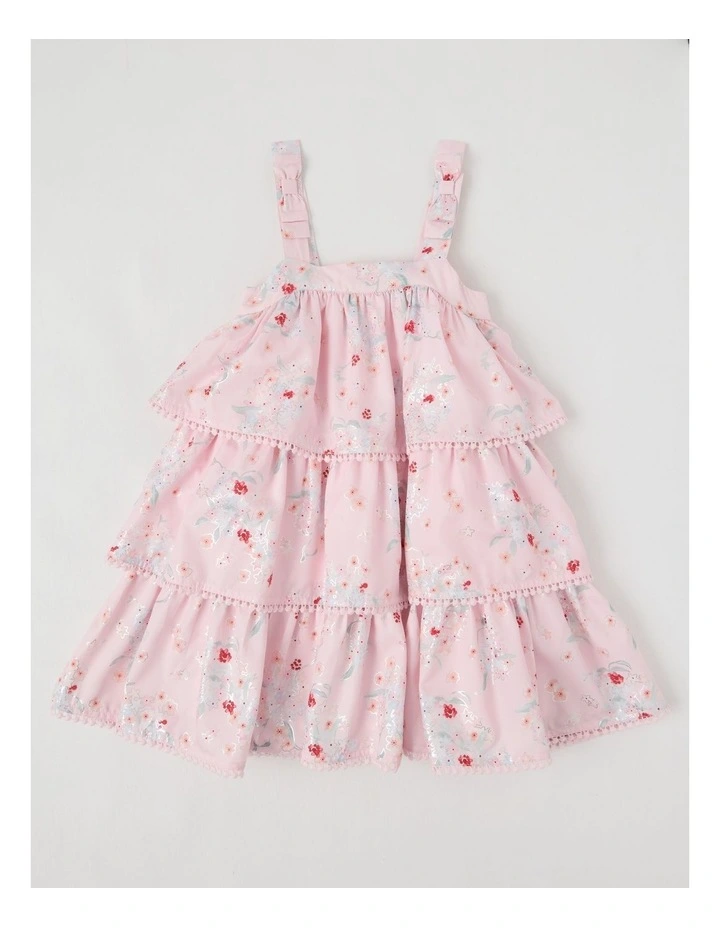 Annie Junior Tiered Dress in Pink image 1