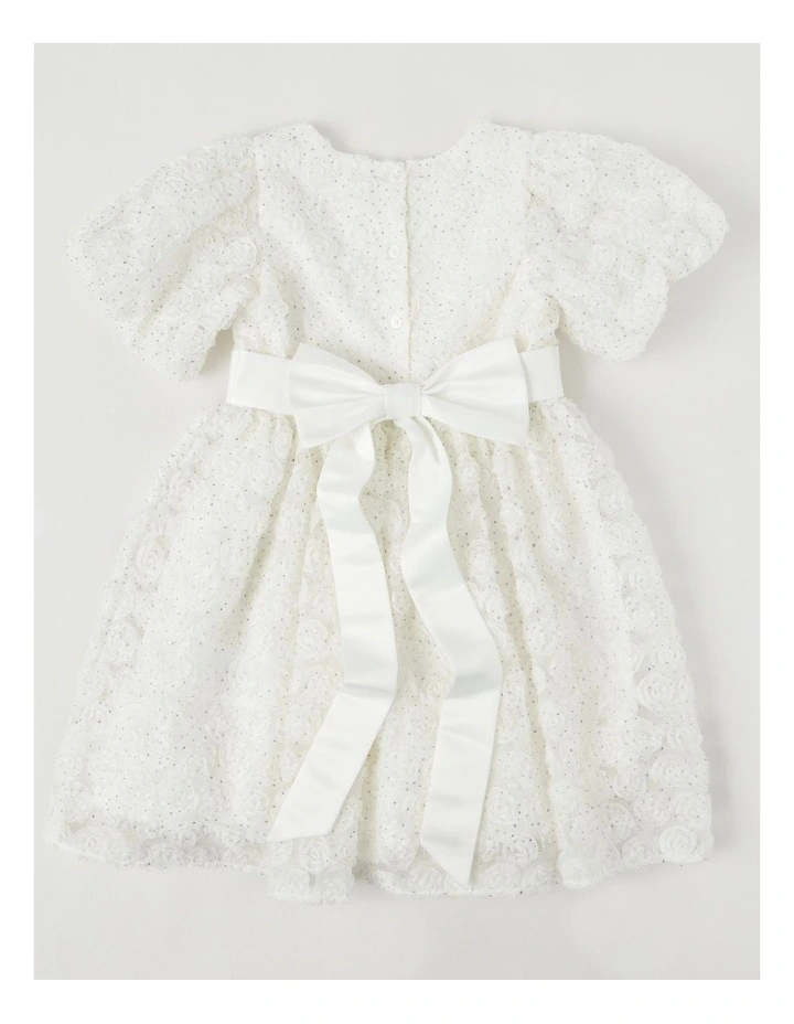 'Origami Collection' Jacinta Junior Floral Dress in White image 3