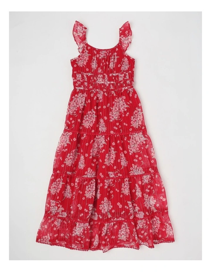 Angelica Senior Tiered Dress in Red image 1