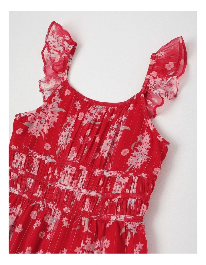 Angelica Senior Tiered Dress in Red image 2