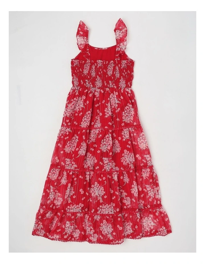 Angelica Senior Tiered Dress in Red image 3