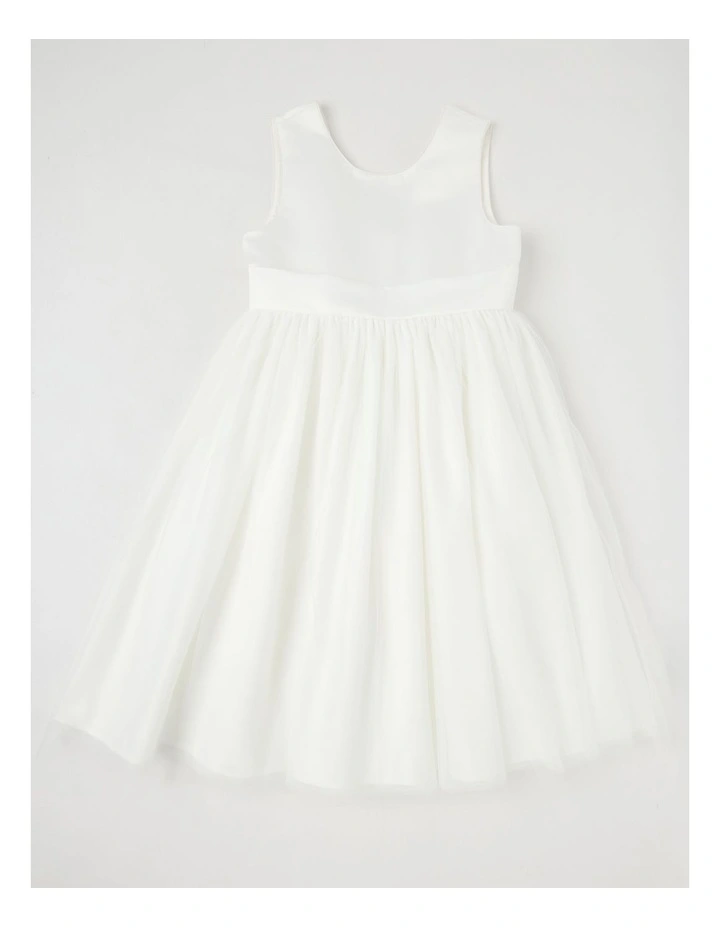 'Origami Collection' Lily Senior Bow Dress in White image 1