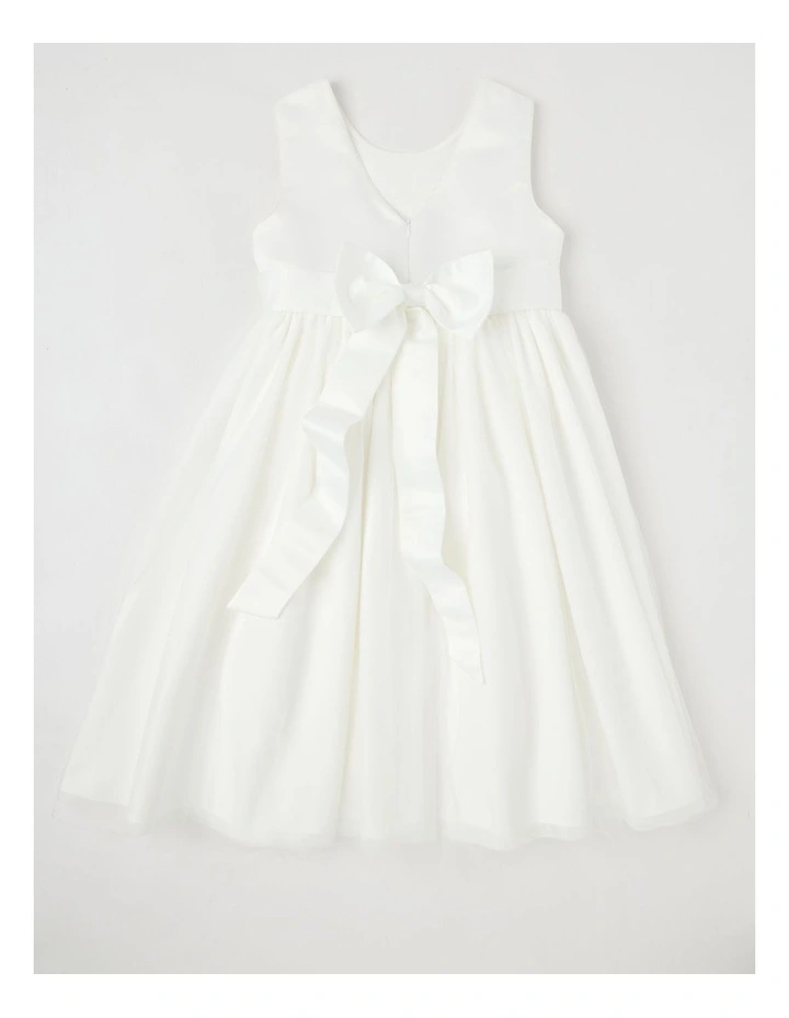 'Origami Collection' Lily Senior Bow Dress in White image 3