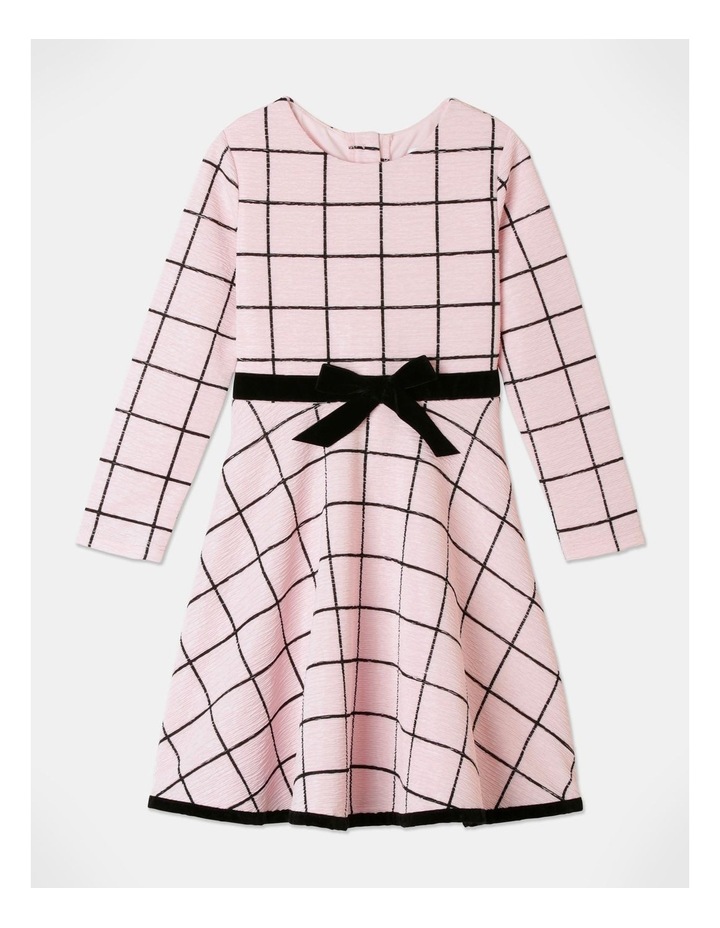 Bree Textured Skater Dress In Light Pink