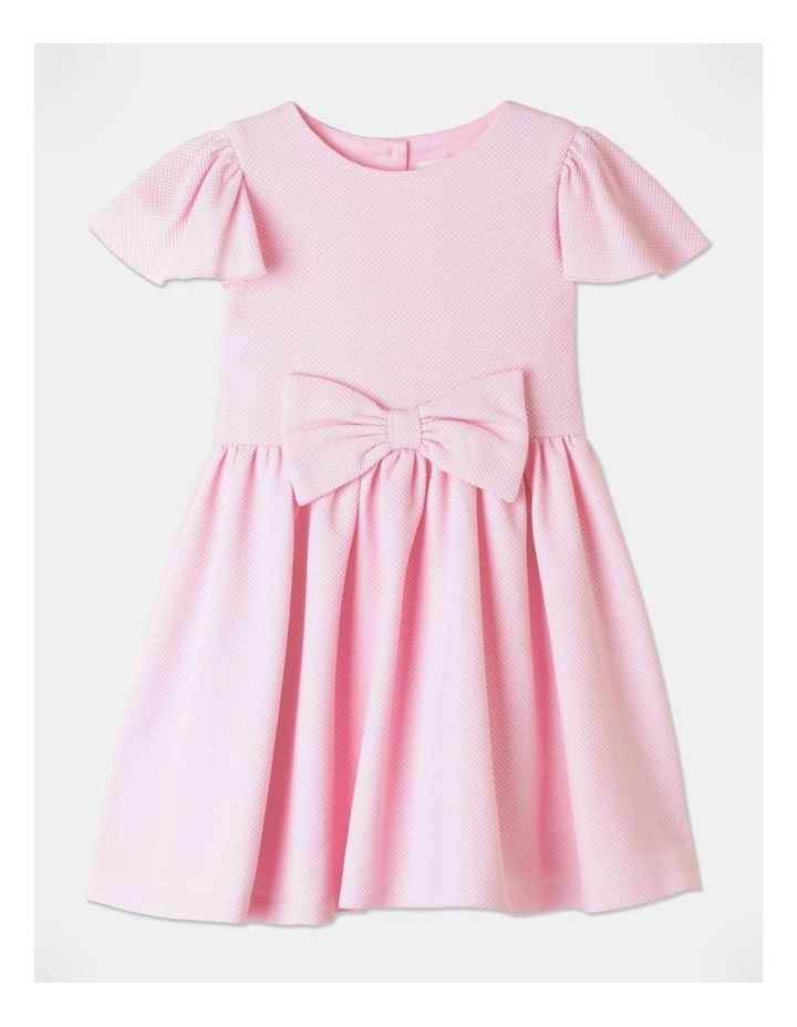 Victoria Flutter Sleeve Dress in Light Pink