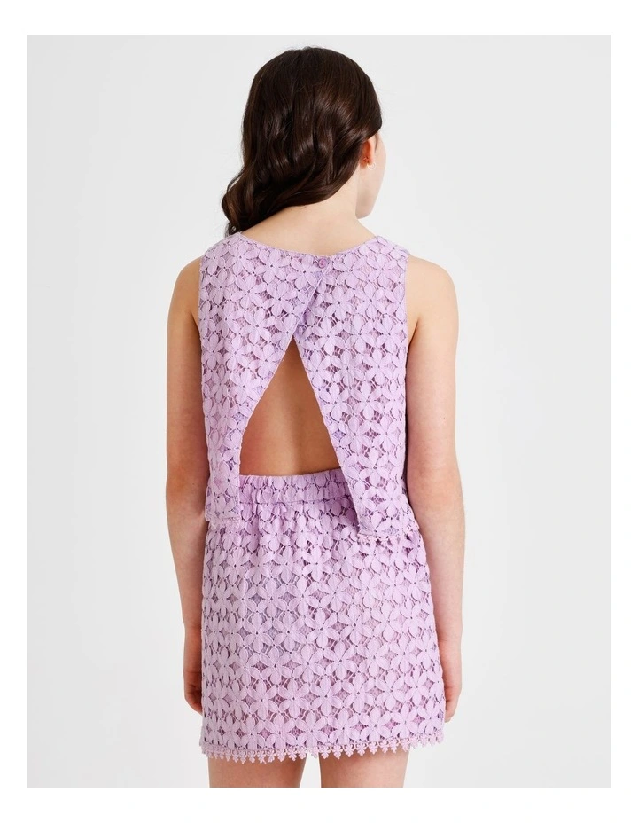 Estelle Sleeveless Lace Two Piece Set in Lilac image 4
