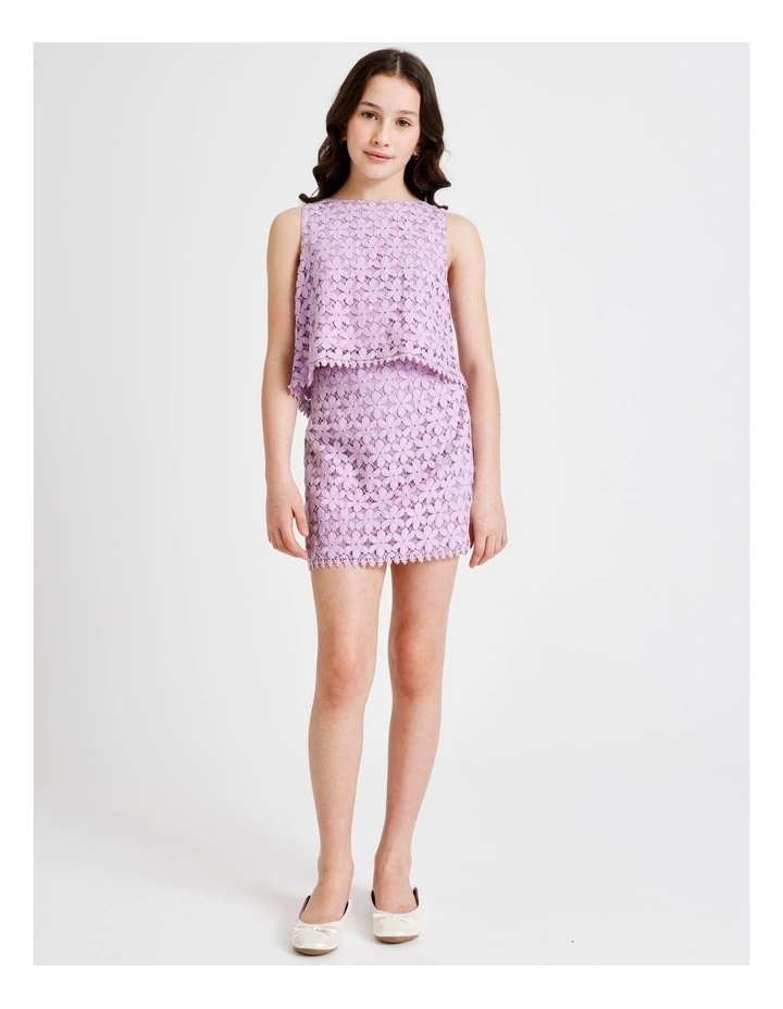 Estelle Sleeveless Lace Two Piece Set in Lilac image 6