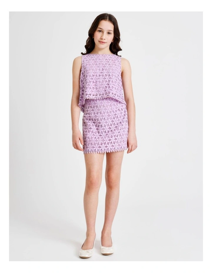 Estelle Sleeveless Lace Two Piece Set in Lilac image 6