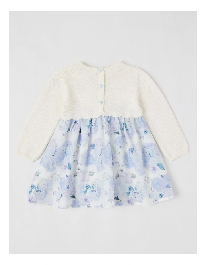 Cora Knit Top with Mesh Tutu and Matching Headband in Light Blue image 3