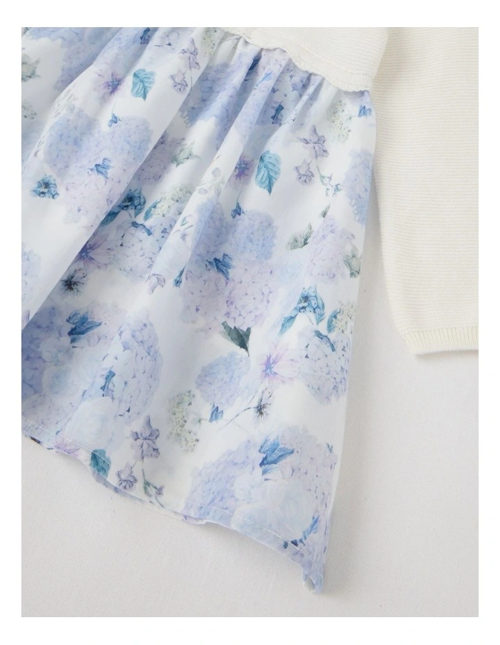 Cora Knit Top with Mesh Tutu and Matching Headband in Light Blue image 4