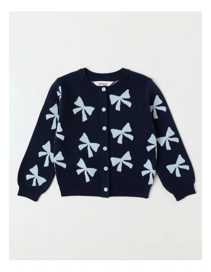 Knit Cardigan in Navy image 1