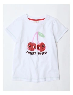 Essentials Print Tee in White