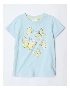Essentials Print Tee in Blue