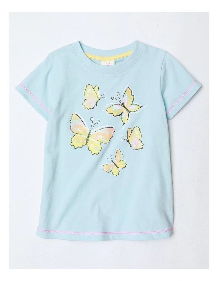 Essentials Print Tee in Blue image 1
