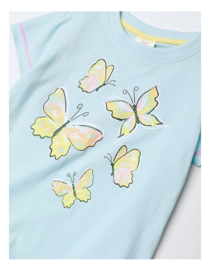 Essentials Print Tee in Blue image 2