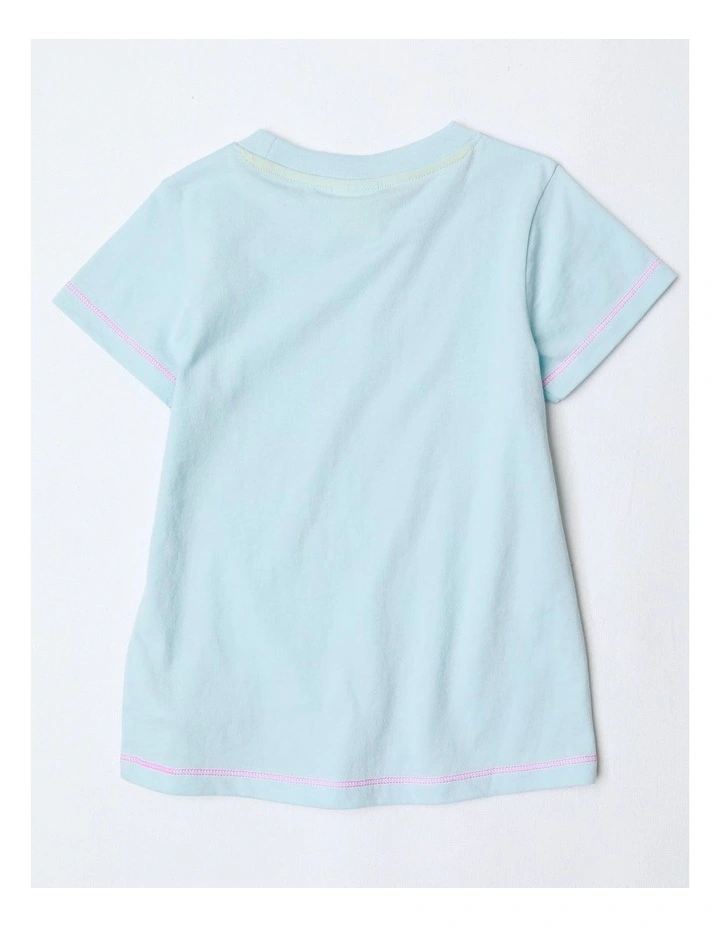 Essentials Print Tee in Blue image 3