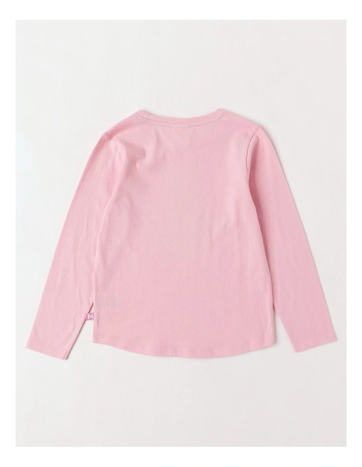 Essentials Long Sleeve Tee in Pink Bunny image 3