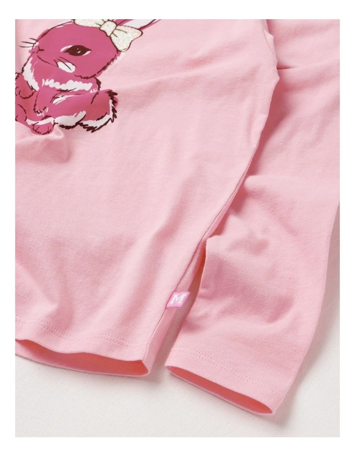 Essentials Long Sleeve Tee in Pink Bunny image 4