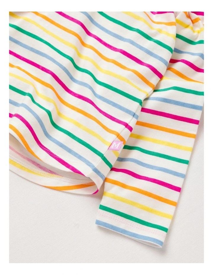 Essentils Long Sleeve Tee in Rainbow Stripe image 4