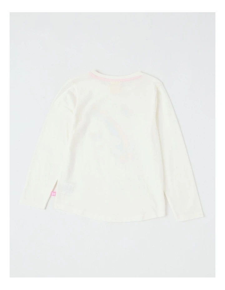 Essentials Long Sleeve Tee in Cream Butterflies image 3