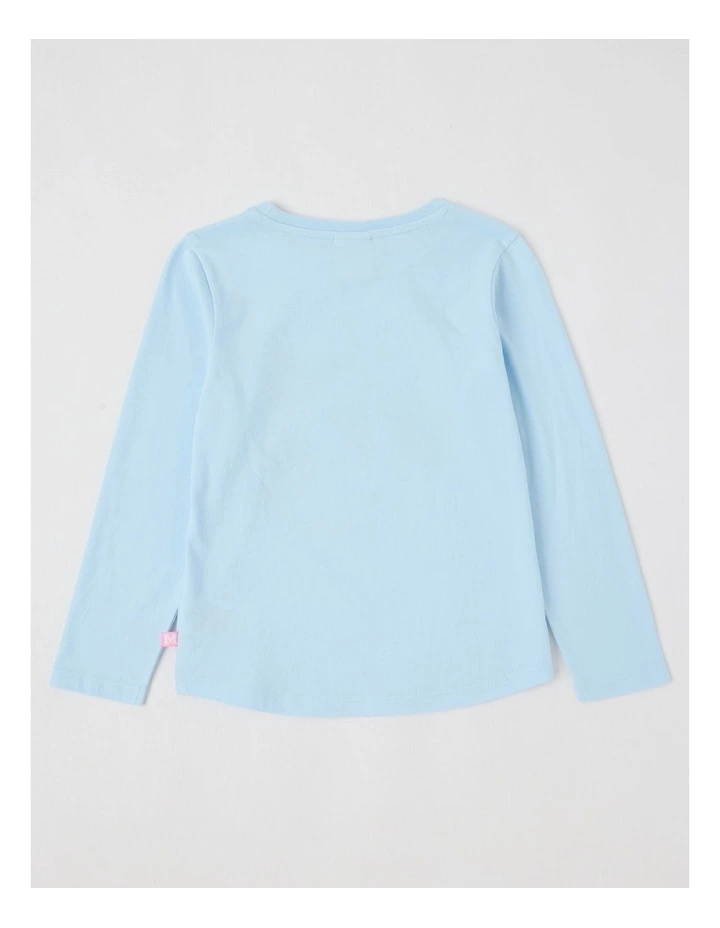 Essentials Long Sleeve Tee in Strawberry Light Blue image 3