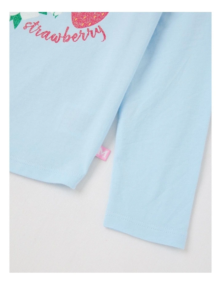 Essentials Long Sleeve Tee in Strawberry Light Blue image 4