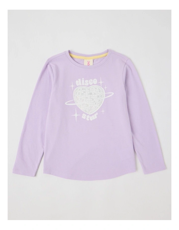 Essentials Long Sleeve Tee in Disco Purple image 1