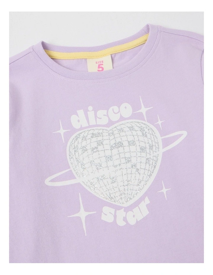 Essentials Long Sleeve Tee in Disco Purple image 2