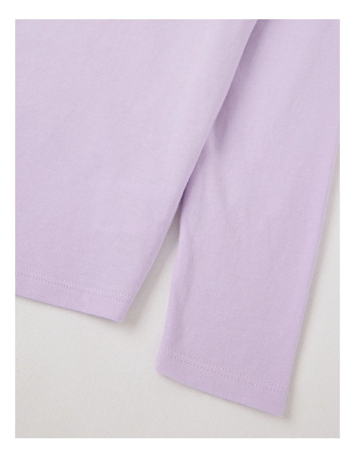 Essentials Long Sleeve Tee in Disco Purple image 4
