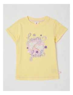 Essentials Short Sleeve Print Tee in Fairy Bread Fresh/Yellow