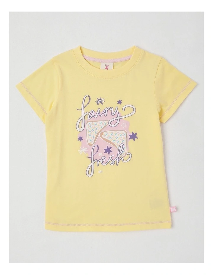 Essentials Short Sleeve Print Tee in Fairy Bread Fresh/Yellow image 1