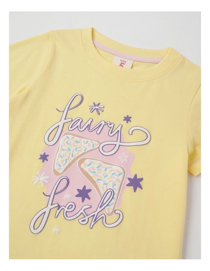 Essentials Short Sleeve Print Tee in Fairy Bread Fresh/Yellow image 2