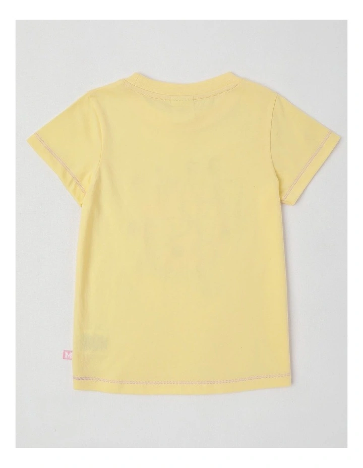 Essentials Short Sleeve Print Tee in Fairy Bread Fresh/Yellow image 3