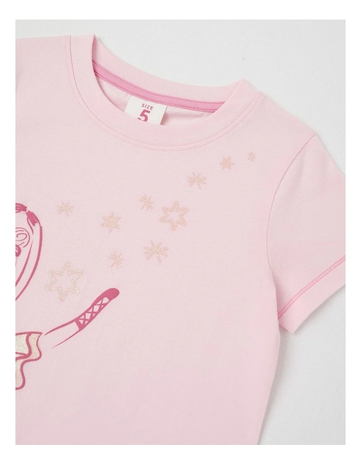 Essentials Short Sleeve Print Tee in Ballerina En Pointe Pink image 2