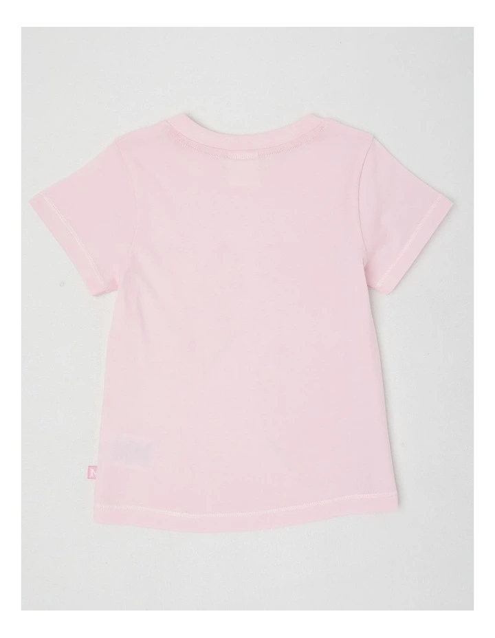 Essentials Short Sleeve Print Tee in Three Butterflies/Pink image 3