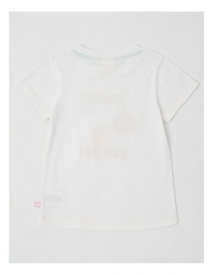 Essentials Short Sleeve Print Tee in Sweet Summer Berries in White image 3