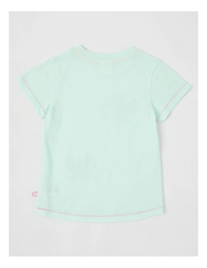 Essentials Short Sleeve Print Tee in Flying Fairies/Mint image 3