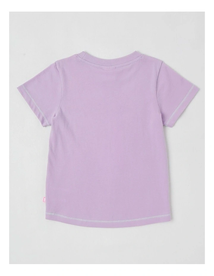 Essentials Short Sleeve Print Tee in Cool Cat Sunglasses/Purple image 3