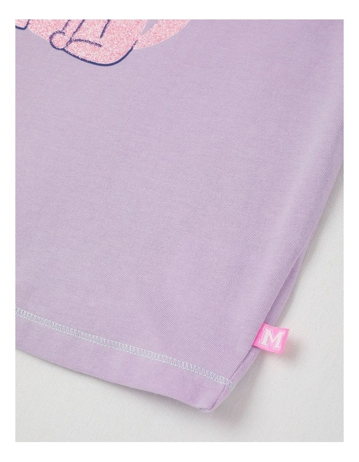 Essentials Short Sleeve Print Tee in Cool Cat Sunglasses/Purple image 4
