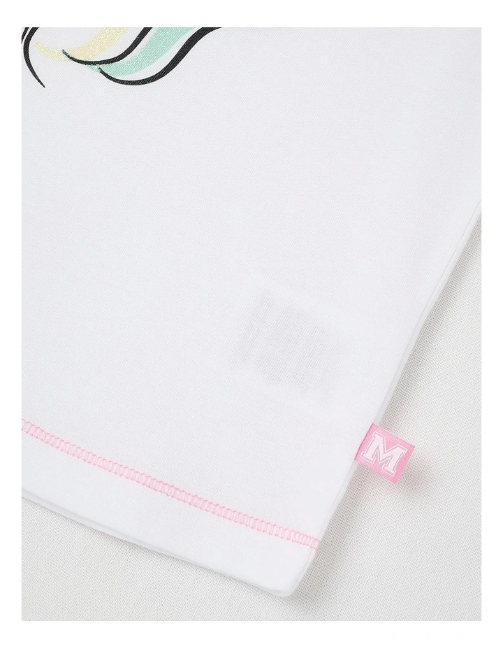 Essentials Short Sleeve Print Tee in Unicorn in Light Pink image 4