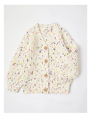 Multi-coloured Nep Cardigan in Cream