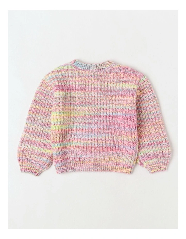 Chunky Crew Knit in Rainbow image 3