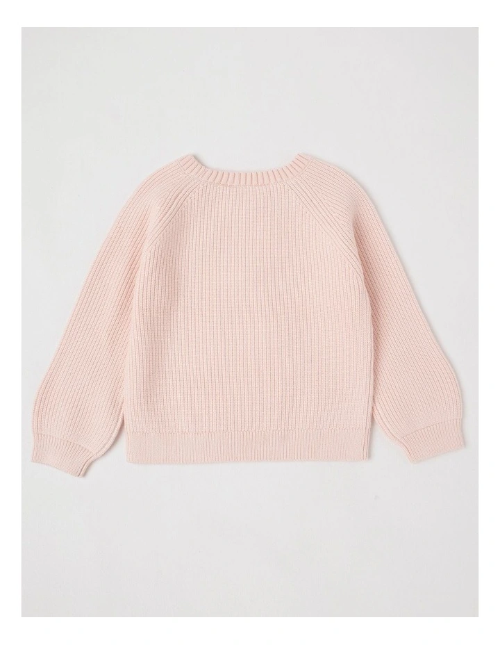 Bow Knit Jumper in Pink image 3